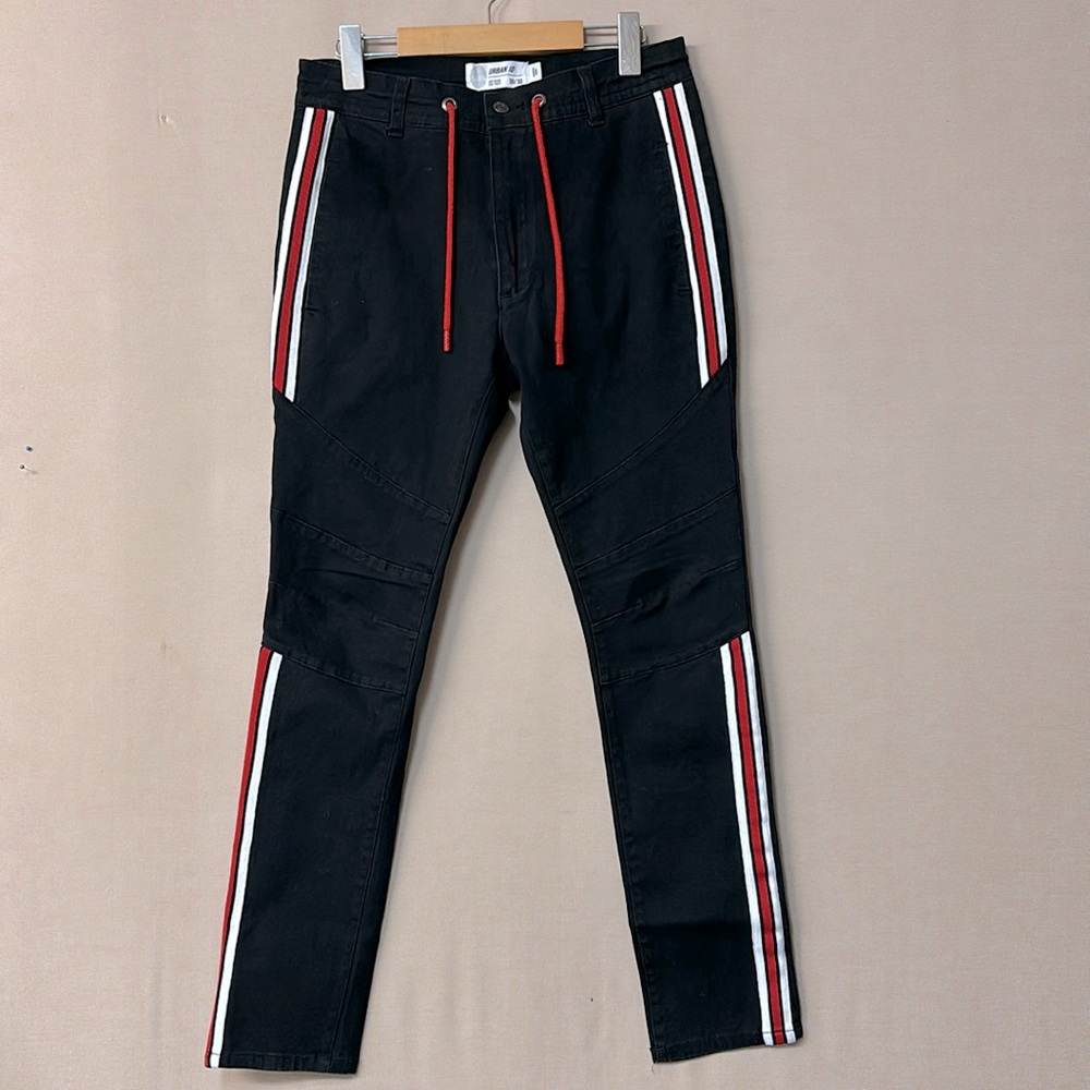 Urban ID Men’s Streetwear Jogger Black Denim Pant. Sz. 30/30